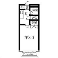 宮城県仙台市青葉区八幡2丁目の賃貸アパートの間取り