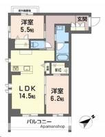 CLASSEUM連坊Ⅲ207の間取り