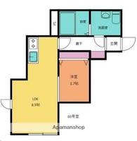 宮城県仙台市青葉区国見6丁目の賃貸アパートの間取り