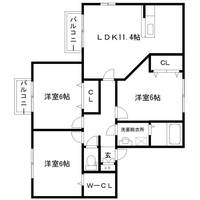 コルベイユ Aの間取り