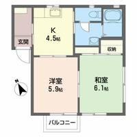 秋田県秋田市新屋船場町の賃貸アパート205の間取り
