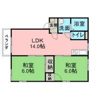 プレステージハイツA・D棟A202の間取り