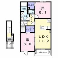 パルミローゼ Ⅲの間取り
