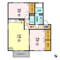 ベルデュールすず樹 Cの間取り