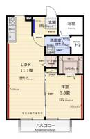 群馬県藤岡市藤岡の賃貸アパート102の間取り