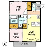 ブルーサファイア Bの間取り