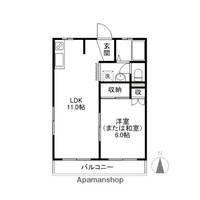 群馬県前橋市岩神町2丁目の賃貸アパートの間取り