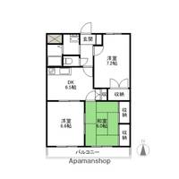 群馬県前橋市川原町2丁目の賃貸マンションの間取り