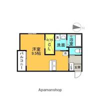 埼玉県越谷市越ヶ谷3丁目の賃貸アパートの間取り