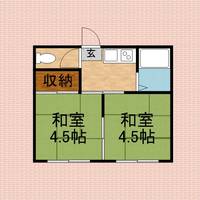 サンハイツ206号室の間取り