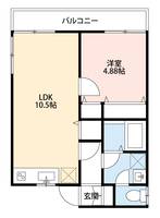 さつき荘201号室の間取り