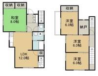 埼玉県川越市野田町1丁目(一戸建)の賃貸物件の間取り