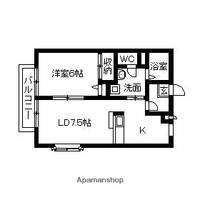 埼玉県入間郡毛呂山町岩井西5丁目の賃貸アパートの間取り