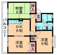 カーサみつわ台 I103の間取り