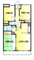 千葉県市川市妙典4丁目の賃貸マンション303号室の間取り