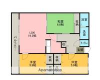 千葉県八千代市ゆりのき台1丁目の賃貸マンションの間取り