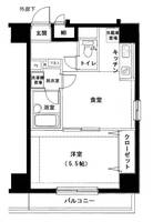 東京都大田区大森本町1丁目の賃貸マンションの間取り