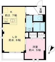 BLAN CUBE 戸越公園(NEARLY ZEH)201号室の間取り