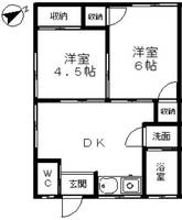 大川荘101の間取り