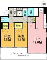 東京都三鷹市下連雀3丁目の賃貸マンションの間取り