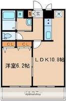 東京都三鷹市中原2丁目の賃貸マンションの間取り