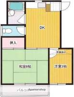 東京都三鷹市牟礼6丁目の賃貸マンションの間取り