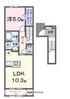 東京都小金井市関野町2丁目の賃貸アパートの間取り