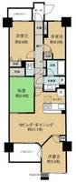 ナイスパークステイツ東陽町仙台堀川公園1305の間取り