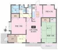 リヴェール石川台の間取り