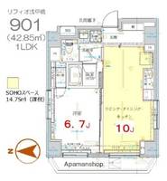 リフィオ浅草橋901の間取り
