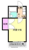 東京都板橋区仲町の賃貸アパートの間取り