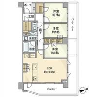 東京都世田谷区代田3丁目の賃貸マンションの間取り