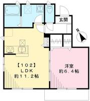 オハナ エム102号室の間取り