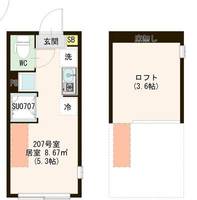 東京都練馬区上石神井2丁目の賃貸アパートの間取り