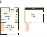 東京都練馬区上石神井2丁目の賃貸アパートの間取り
