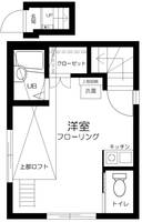 東京都目黒区五本木2丁目の賃貸アパートの間取り