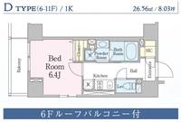 レジディア笹塚Ⅲの間取り
