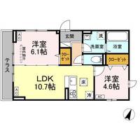 Dフラット東平山 A棟の間取り