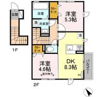 クレールコート202の間取り