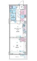 東京都杉並区下高井戸4丁目の賃貸マンションの間取り