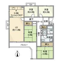 エステート上水本町6号棟の間取り