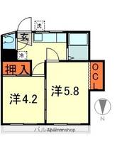 東京都目黒区緑が丘3丁目の賃貸マンションの間取り