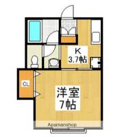 東京都西東京市柳沢1丁目の賃貸アパートの間取り