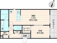 仮称RIVERA KASAI303号室の間取り