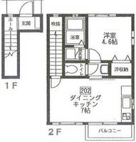 ミーアカーサ大和202号室の間取り