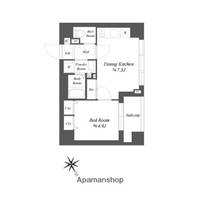 東京都品川区南品川6丁目の賃貸マンションの間取り