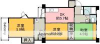 東京都調布市西つつじケ丘4丁目の賃貸マンション43050の間取り