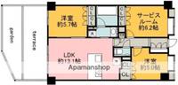 東京都調布市菊野台3丁目の賃貸マンション105の間取り