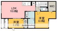 東京都調布市国領町7丁目の賃貸アパートの間取り