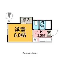 神奈川県大和市中央林間3丁目の賃貸アパートの間取り
